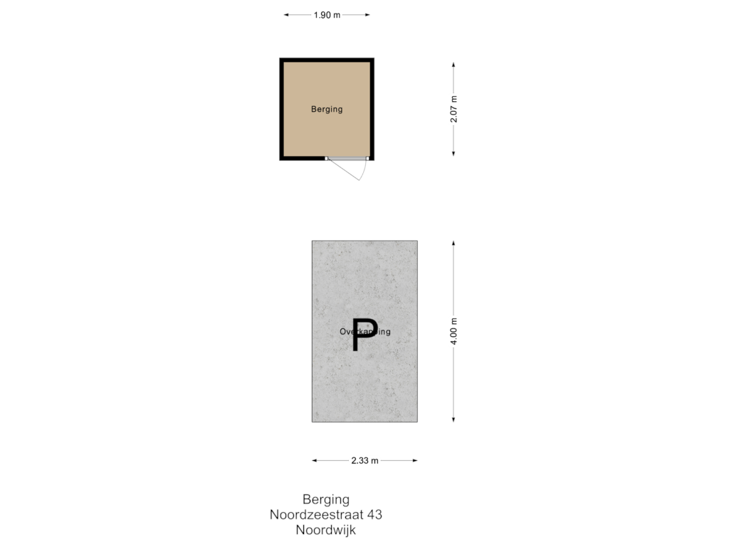 View floorplan of Berging of Noordzeestraat 43