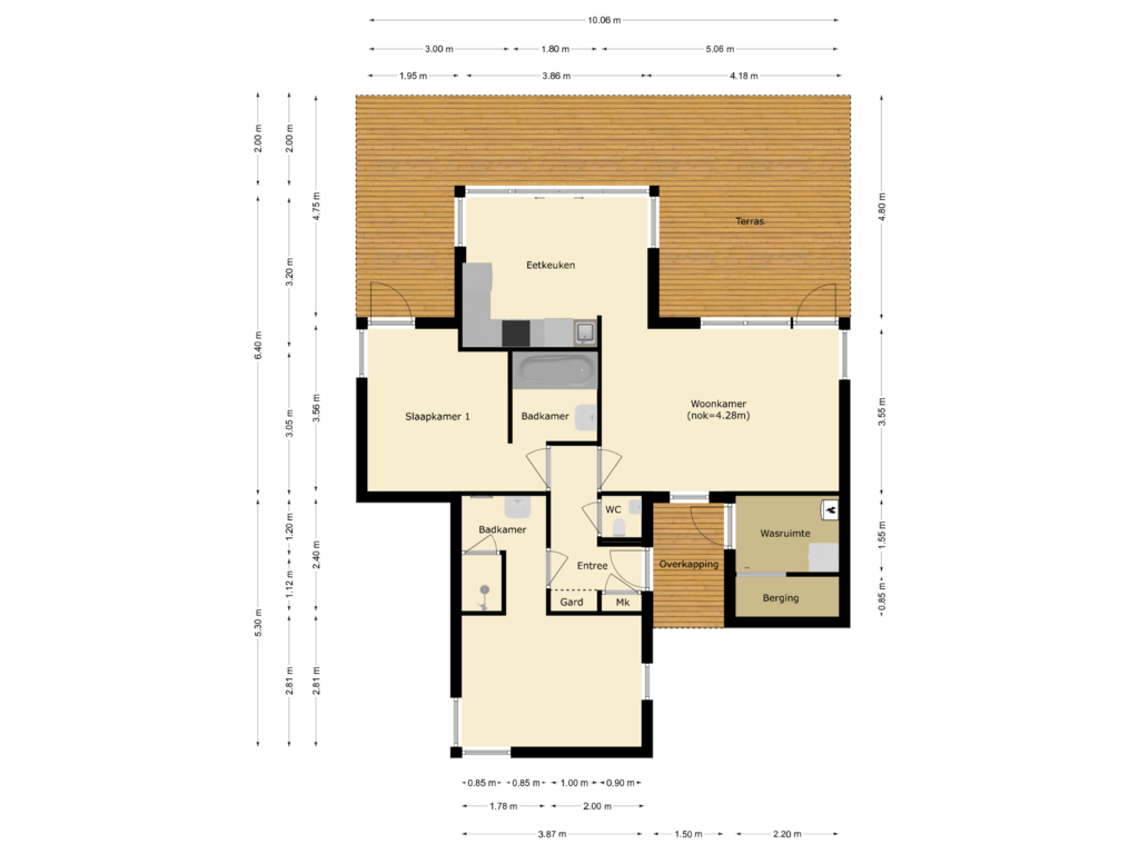 View floorplan of begane grond of Schelpenrode 108-14