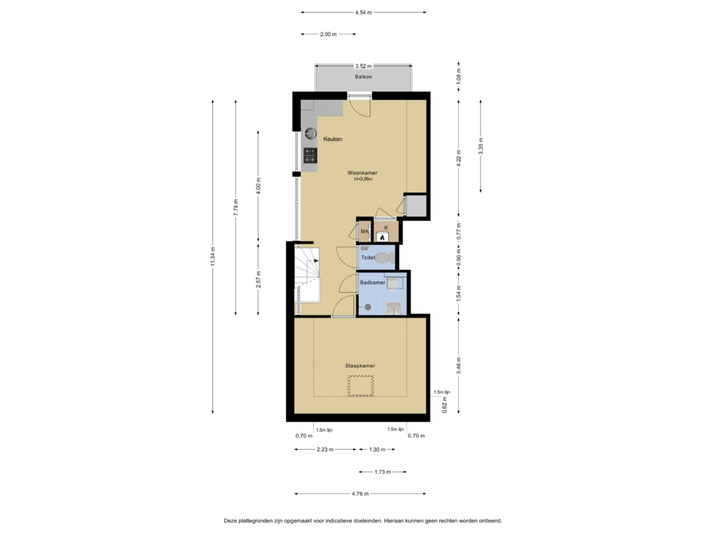 Bekijk plattegrond van Appartement van Gerrit Jan Mulderstraat 18-A03