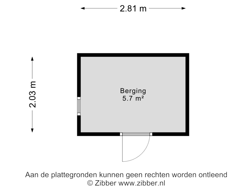 Bekijk plattegrond van Berging van Zwolseweg 60