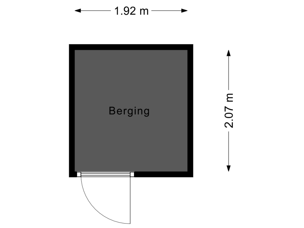 View floorplan of Berging of Dorpsstraat 15-J