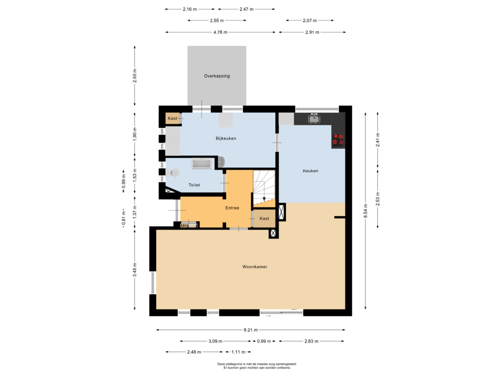 Bekijk plattegrond van Begane grond van Greffelingsestraat 9