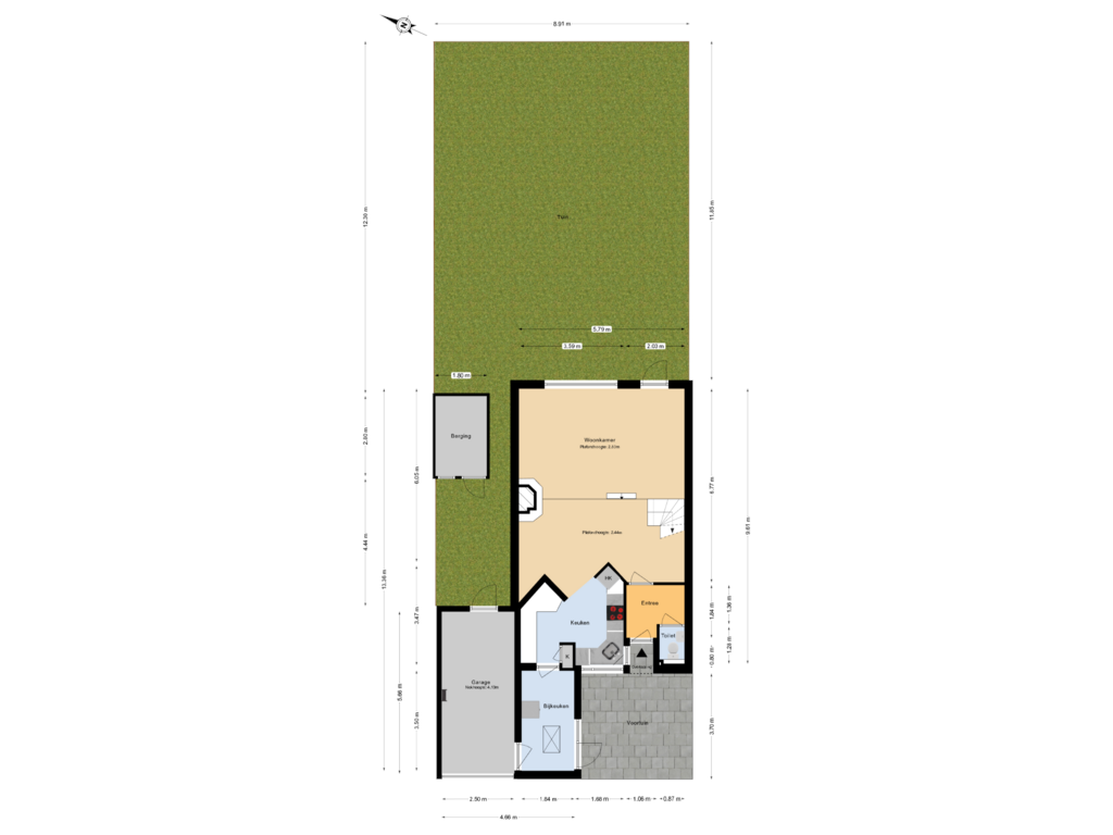 Bekijk plattegrond van Begane grond tuin van Esdoorndreef 23