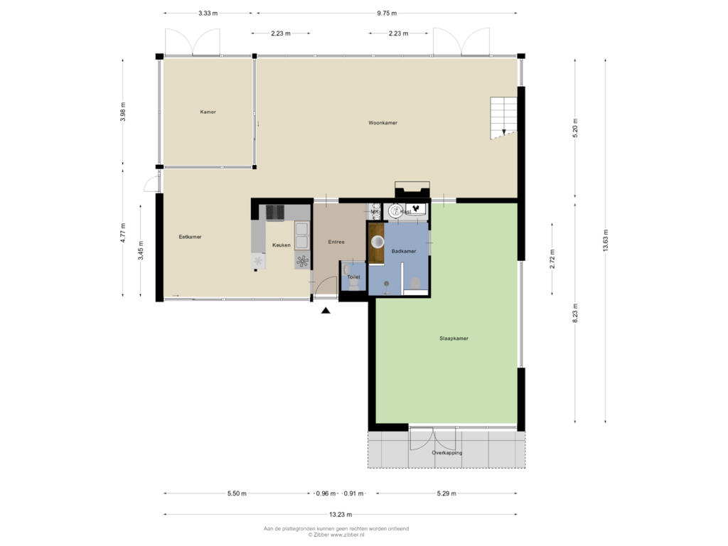 View floorplan of Begane Grond of Prinsepark 22