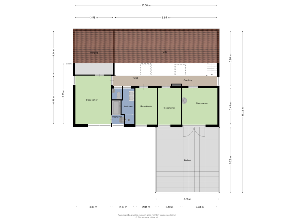 View floorplan of Eerste Verdieping of Prinsepark 22