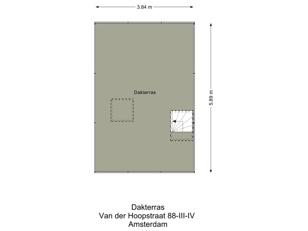 Bekijk plattegrond van Dakterras van Van der Hoopstraat 88-3