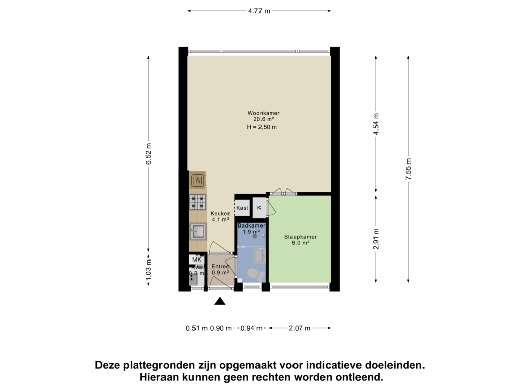 View floorplan of Appartement of De Schelp 82