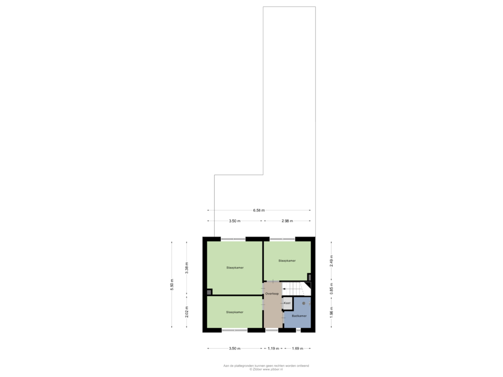 Bekijk plattegrond van Eerste Verdieping van Vloedstraat 10