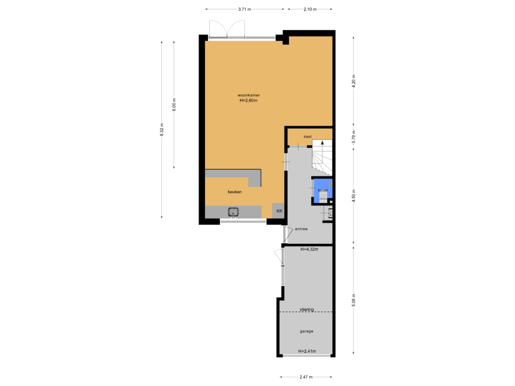 View floorplan of Begane grond of Tijm 16