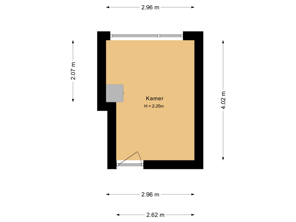 Bekijk plattegrond van Kelder van Frederik Hendrikstraat 4