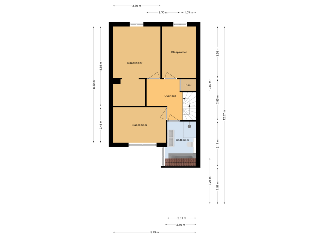 Bekijk plattegrond van Eerste verdieping van Polbeek 47