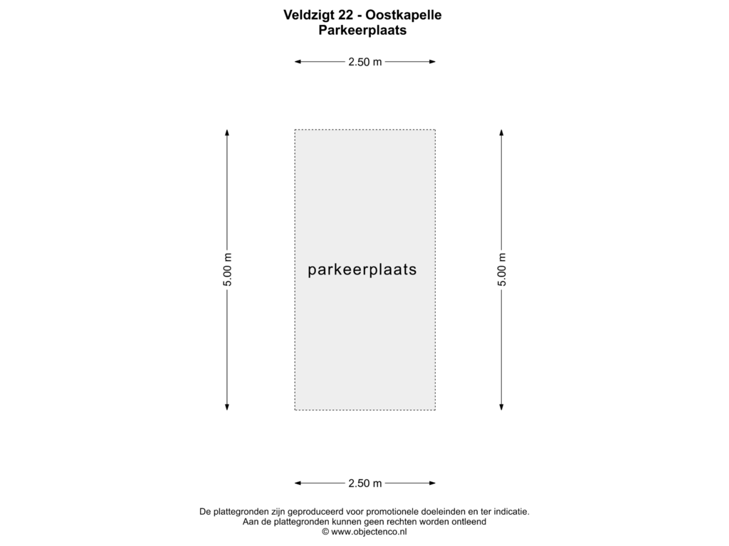 Bekijk plattegrond van PARKEERPLAATS van Veldzigt 22