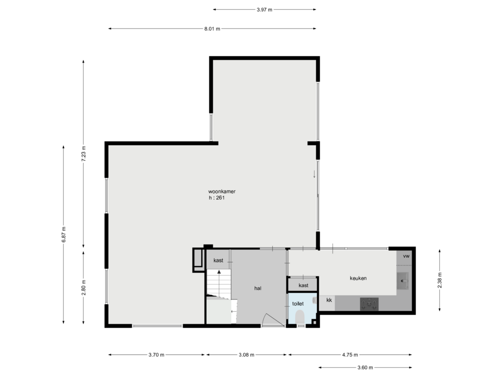 Bekijk plattegrond van begane grond van Jan Oomenstraat 37