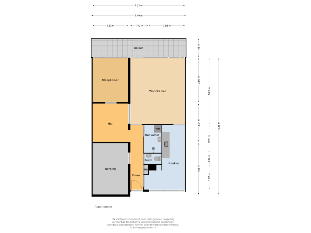 Bekijk plattegrond van Appartement van Kikkenstein 2024