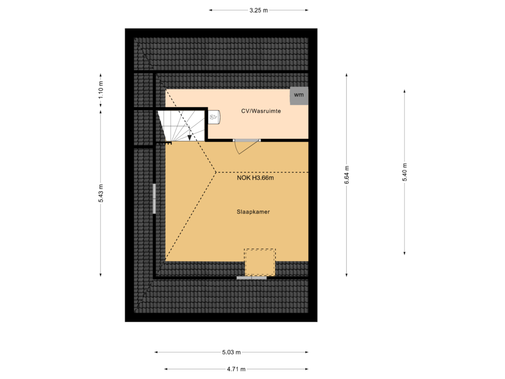 Bekijk plattegrond van Zolder van Heuvelstraat 24