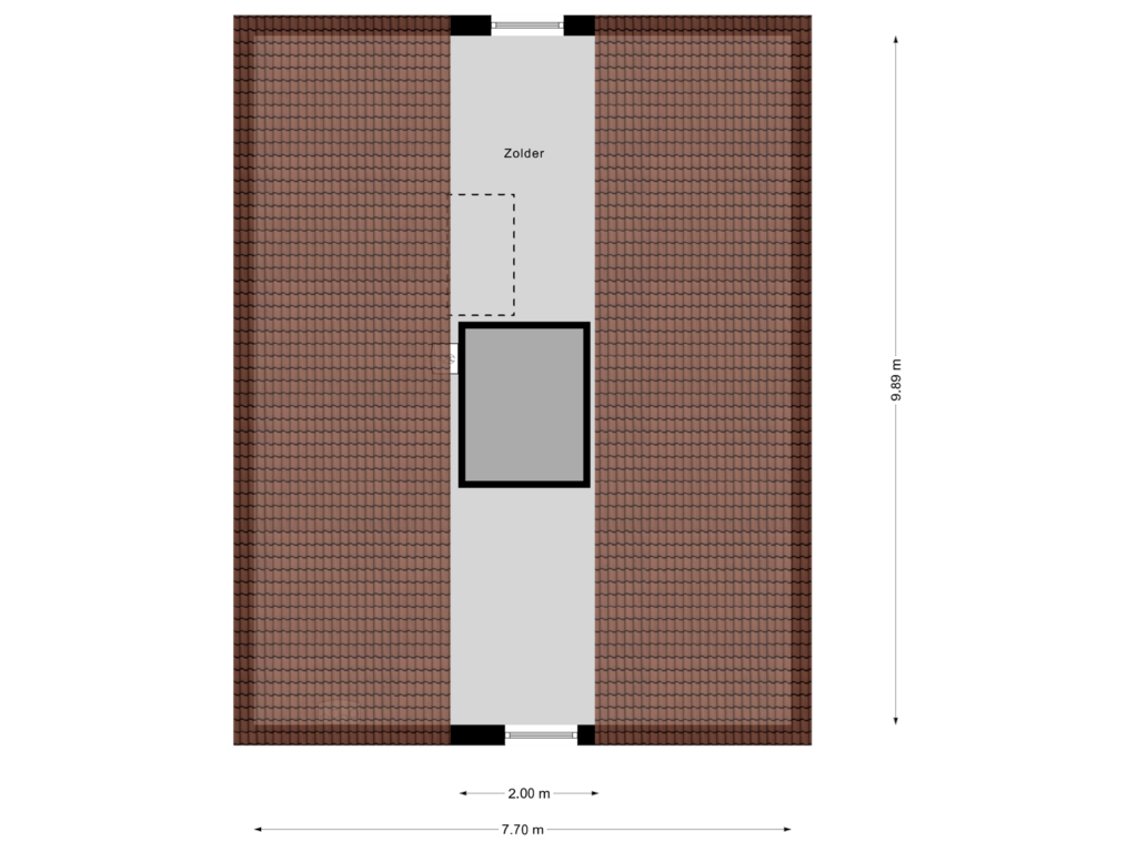 Bekijk plattegrond van Tweede verdieping van Hoogstraat 41-B