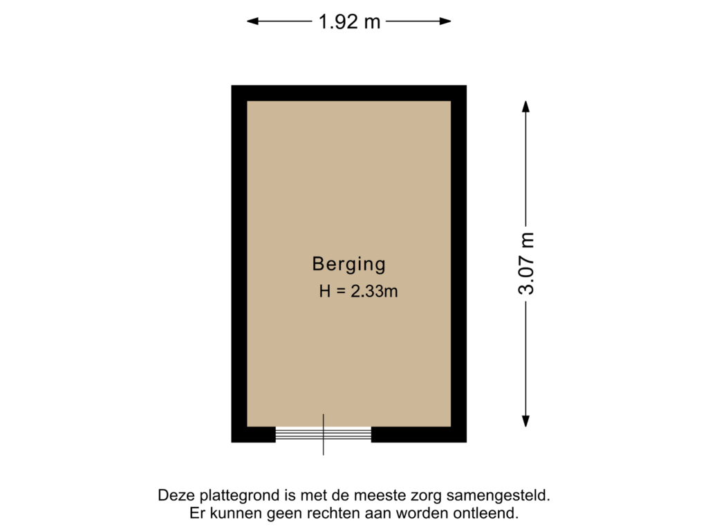 Bekijk plattegrond van Berging van Schrijnwerkerstraat 85