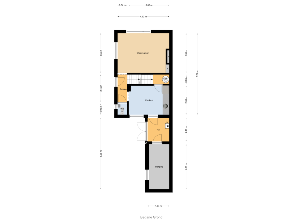 Bekijk plattegrond van Begane Grond van Lindestraat 22