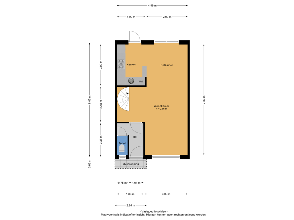 Bekijk plattegrond van Begane grond van Alard du Hamelstraat 87