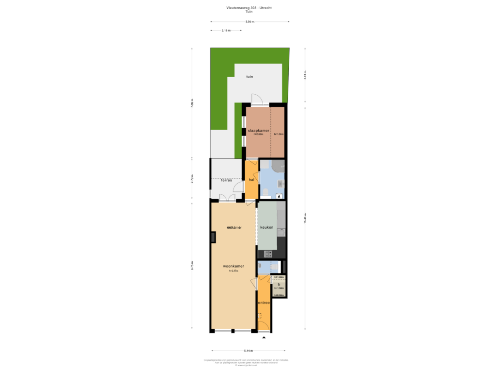 Bekijk plattegrond van TUIN van Vleutenseweg 308