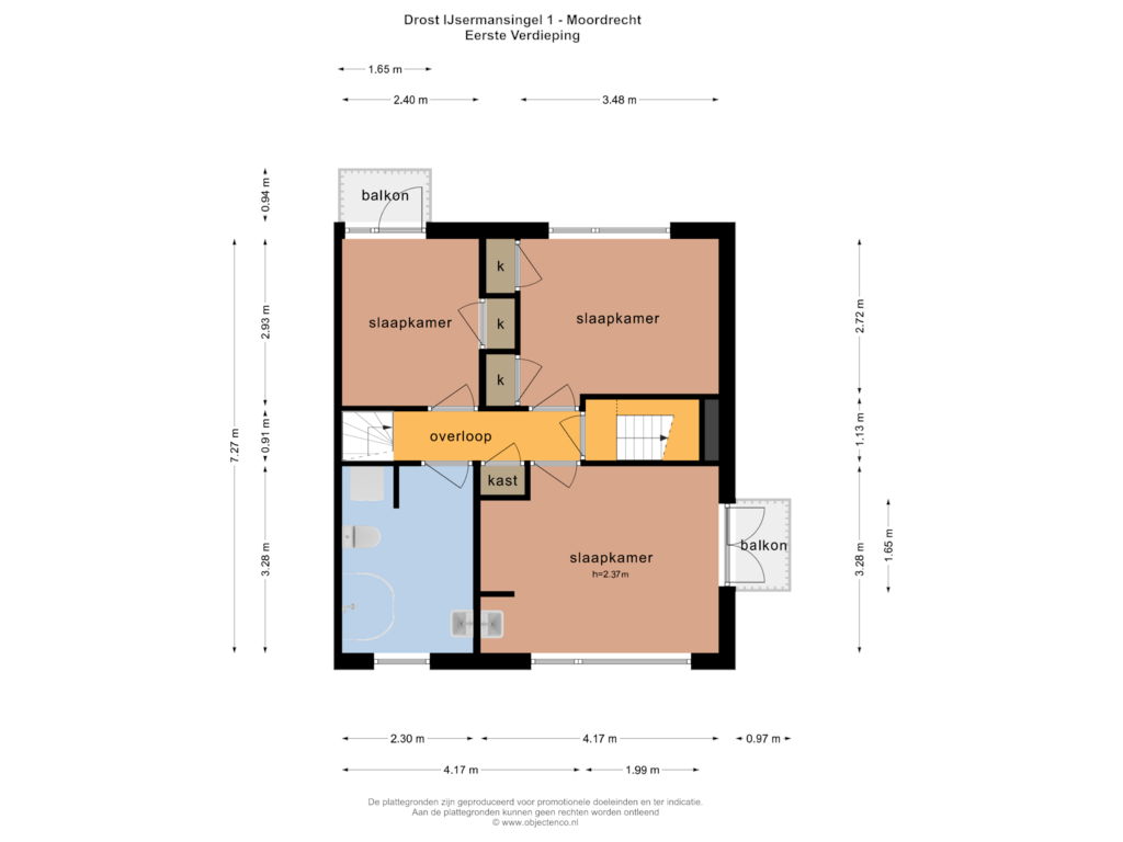 View floorplan of Eerste Verdieping of Drost IJsermansingel 1