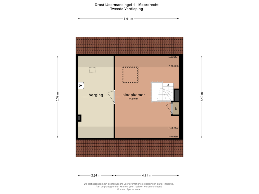 View floorplan of Tweede Verdieping of Drost IJsermansingel 1