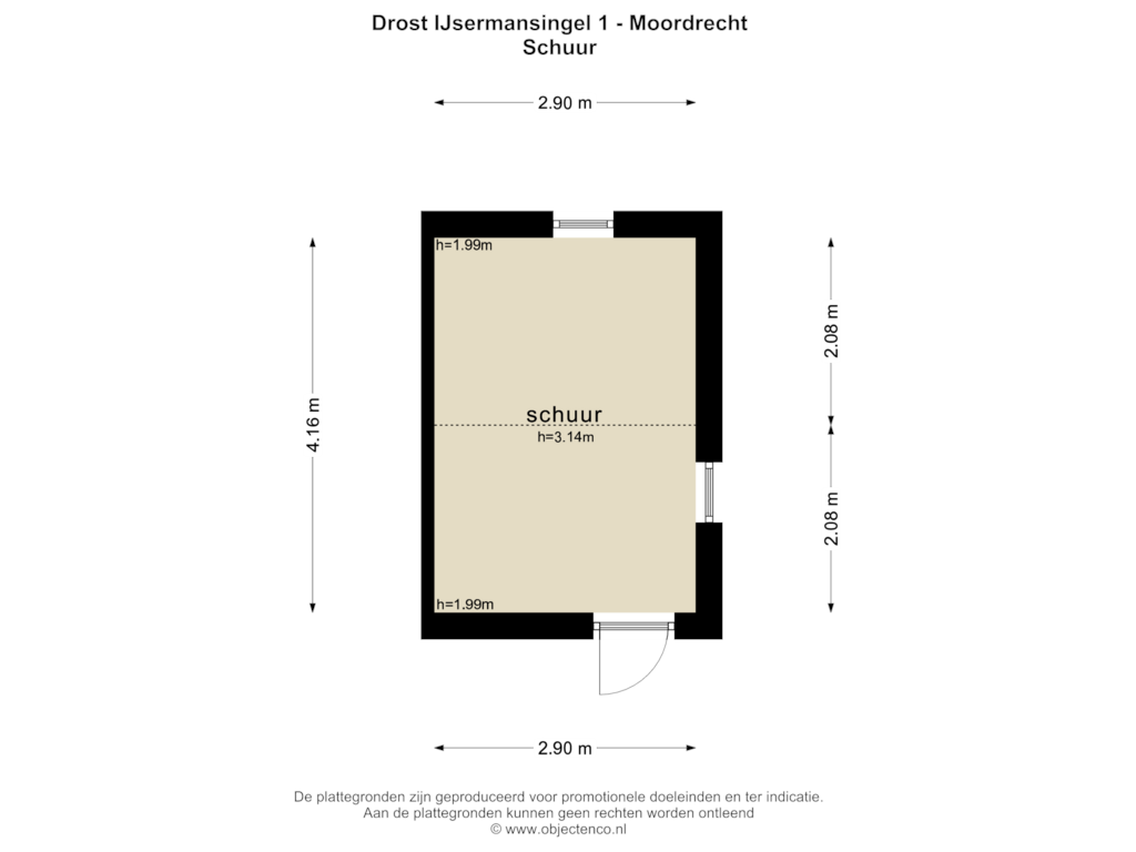 View floorplan of Schuur of Drost IJsermansingel 1