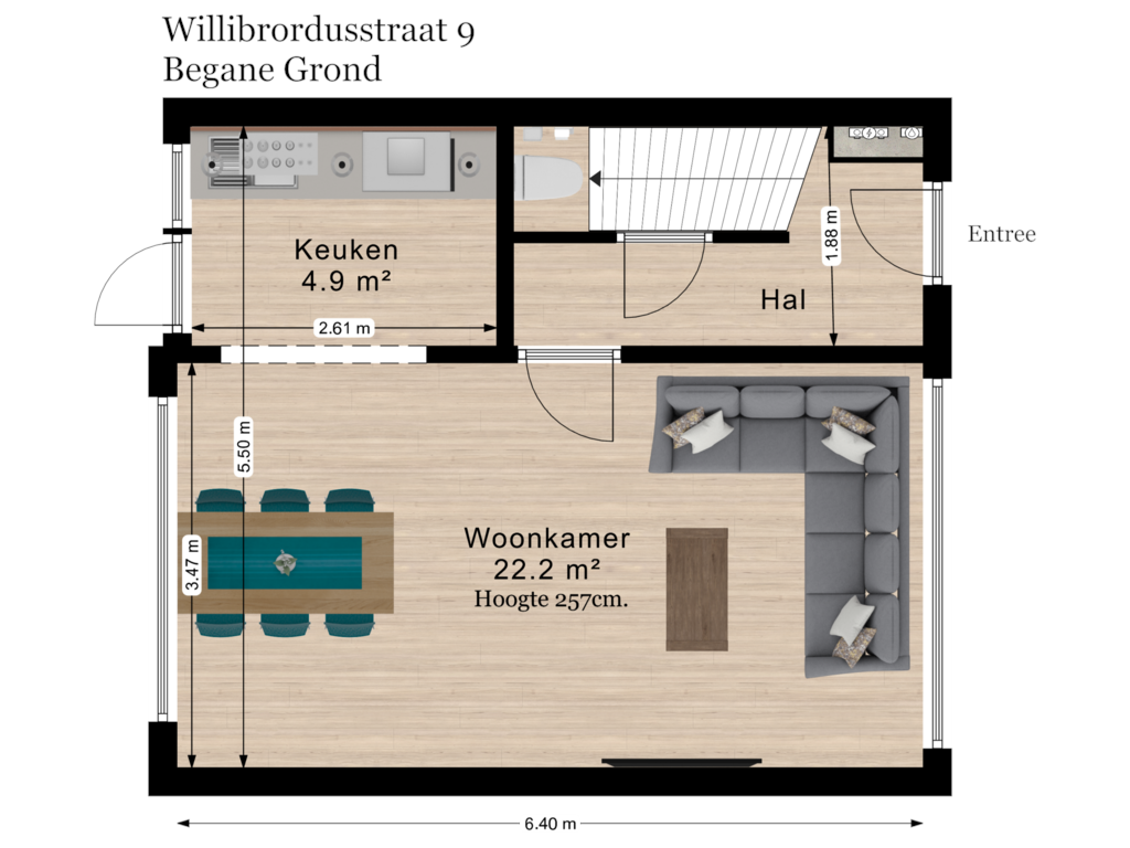 Bekijk plattegrond van Begane Grond van Willibrordusstraat 9