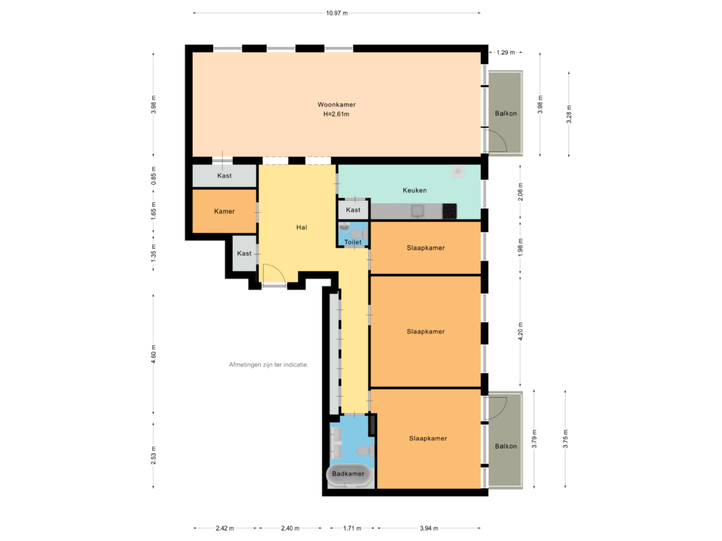 Bekijk plattegrond van Verdieping 4 van Aert van Neslaan 428