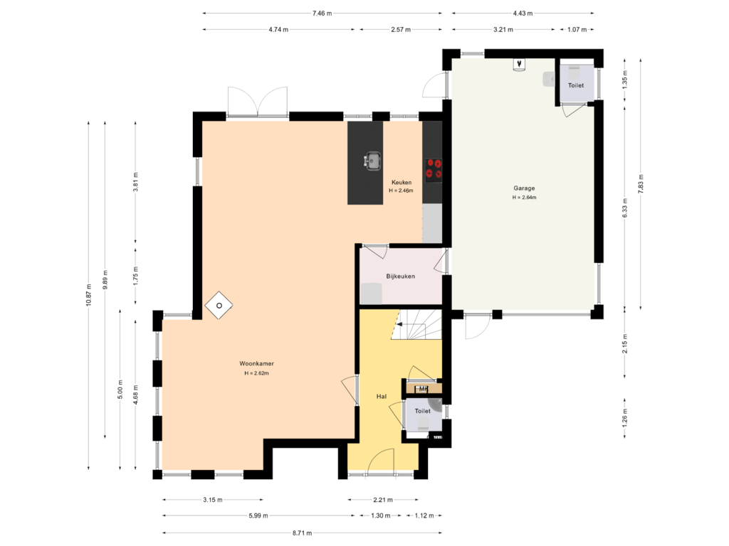 View floorplan of Begane grond of Noordvaarder 10