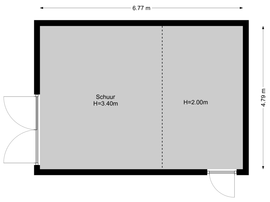 Bekijk plattegrond van Schuur van Oude Arnhemse Bovenweg 1