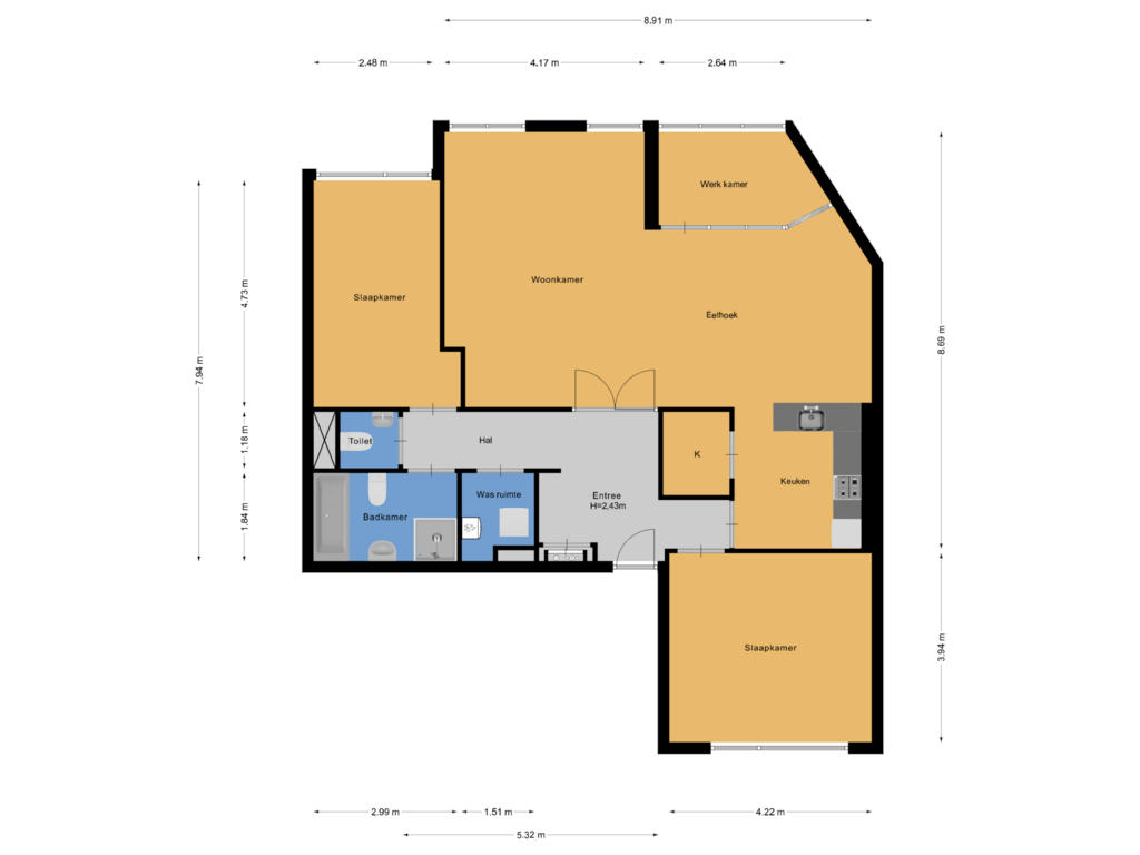 Bekijk plattegrond van Appartement van Paduaweg 1-C