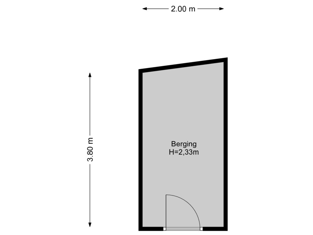 Bekijk plattegrond van Berging van Paduaweg 1-C