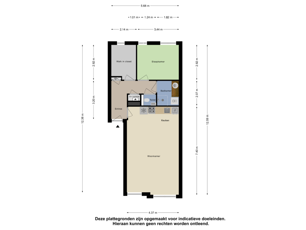 Bekijk plattegrond van Appartement van Oranjebloesem 44