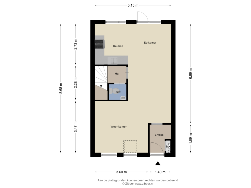 Bekijk plattegrond van Begane Grond van Woerdes 43