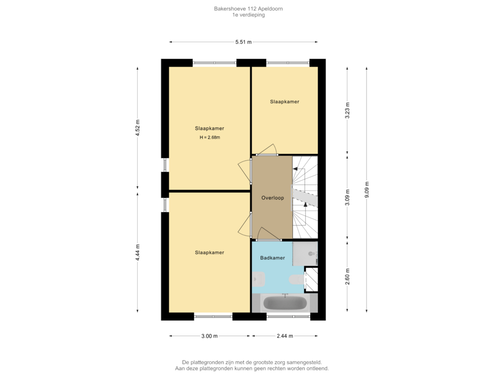 Bekijk plattegrond van 1e verdieping van Bakershoeve 112