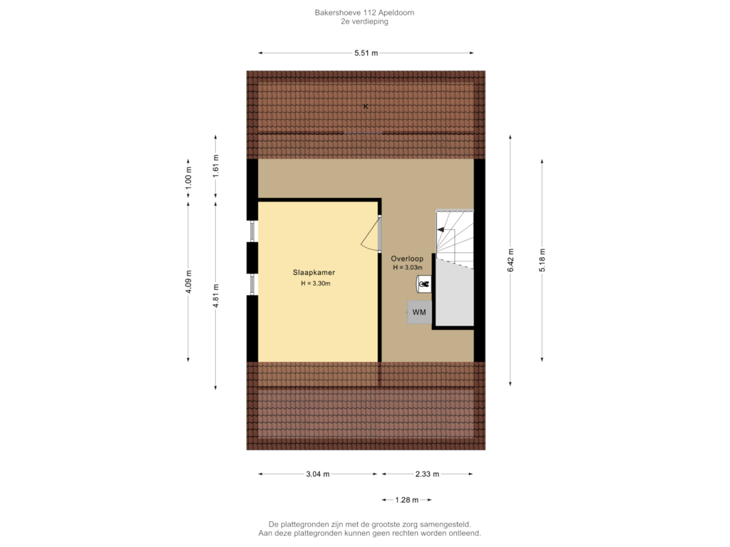 Bekijk plattegrond van 2e verdieping van Bakershoeve 112