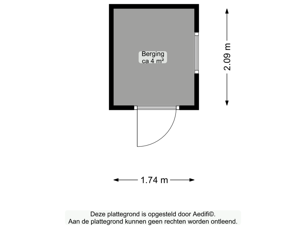 Bekijk plattegrond van Berging van Hoofdweg 113