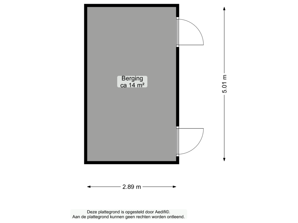 Bekijk plattegrond van Berging van Hoofdweg 113