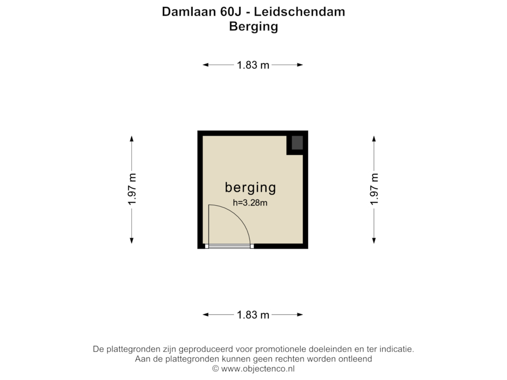 View floorplan of BERGING of Damlaan 60-J