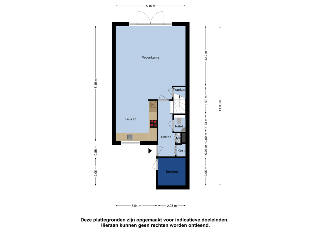 Bekijk plattegrond van Begane Grond van Landauerstraat 130