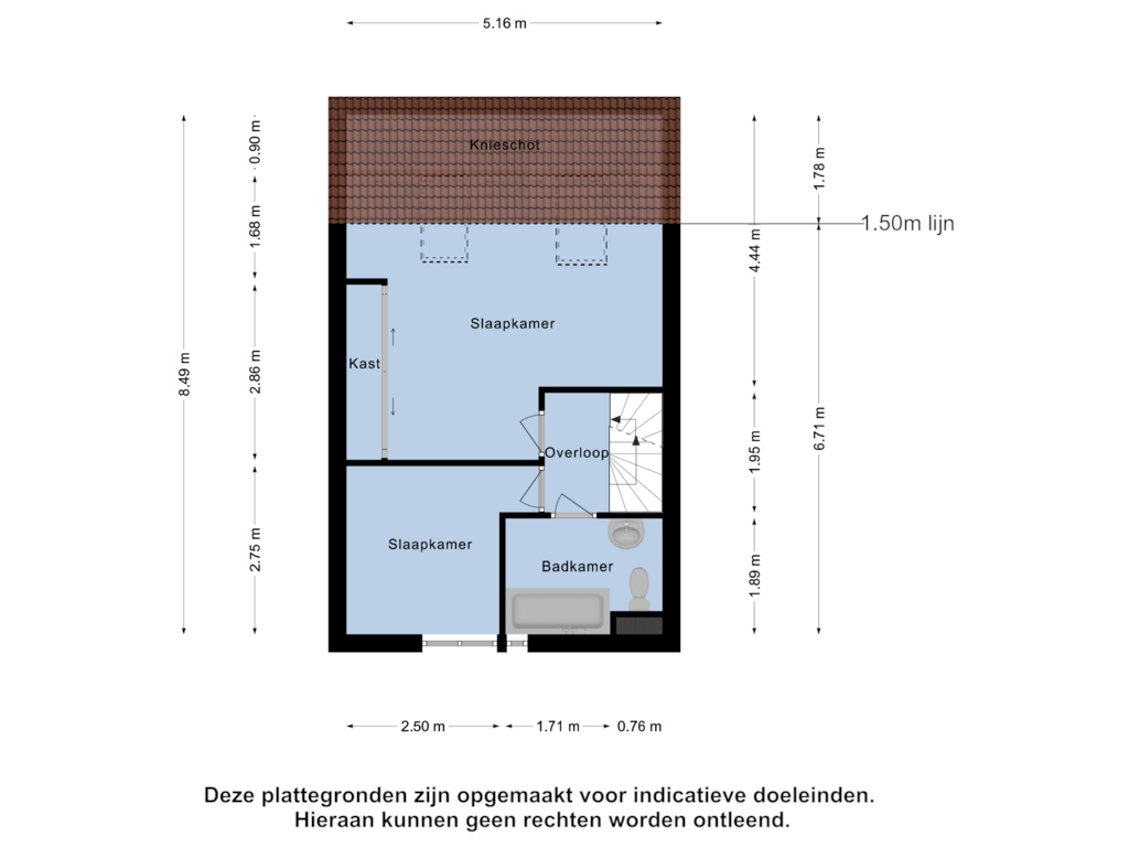 Bekijk plattegrond van Eerste Verdieping van Landauerstraat 130