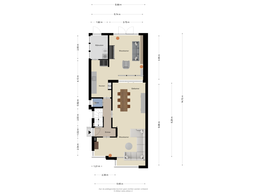 View floorplan of Begane Grond of Boddenkampsingel 100