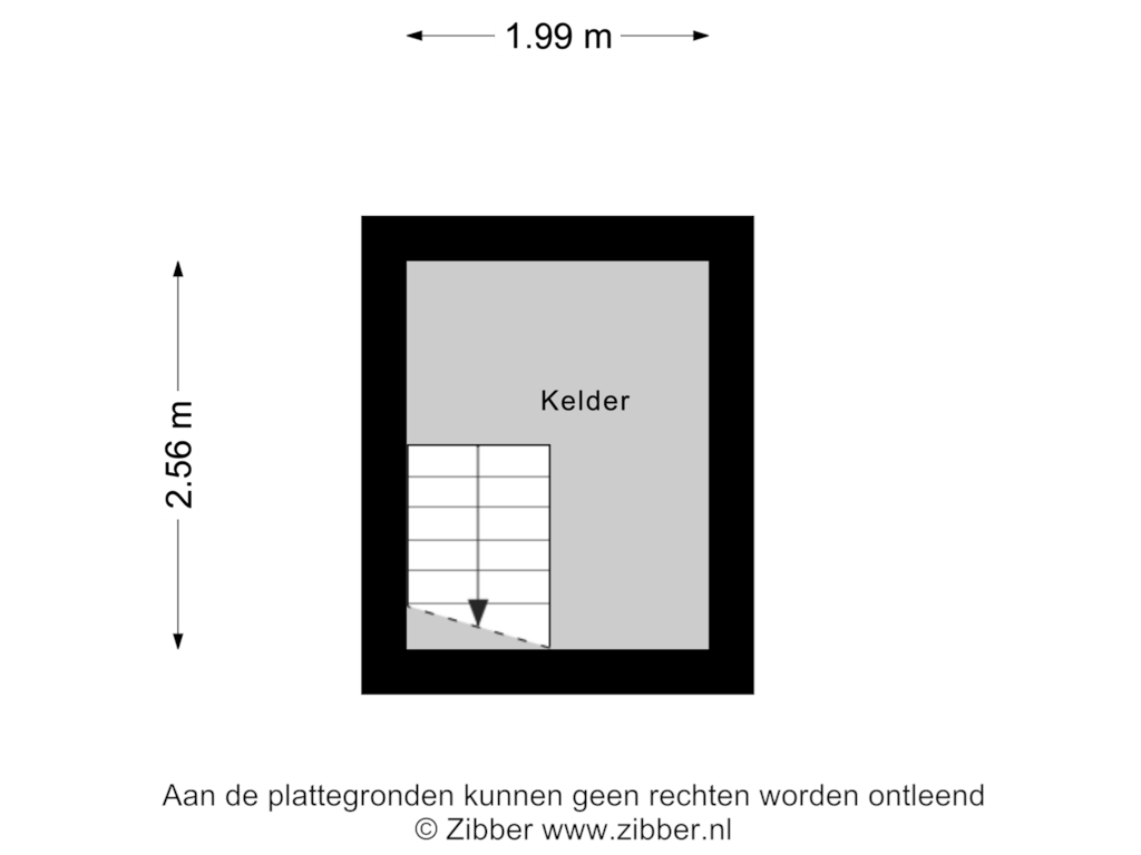 View floorplan of Kelder of Boddenkampsingel 100