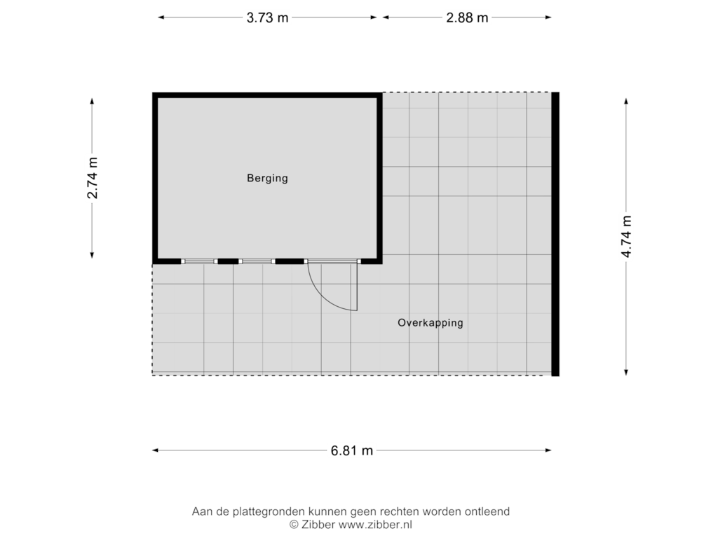 View floorplan of Berging of Boddenkampsingel 100