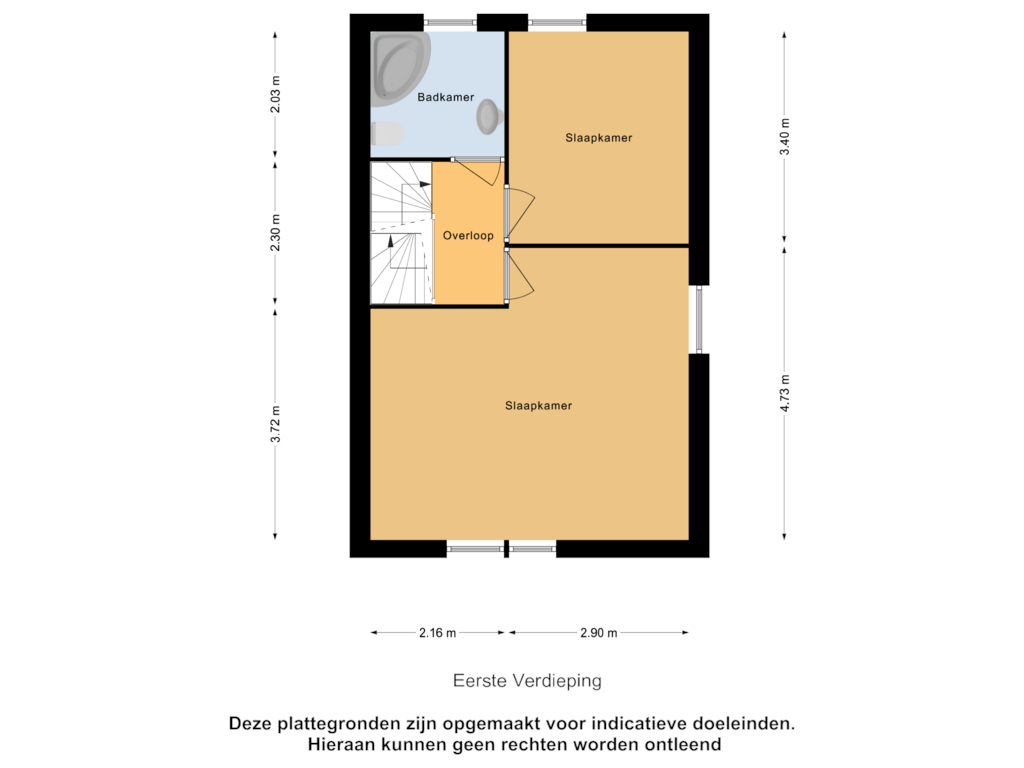 Bekijk plattegrond van Eerste Verdieping van Ben Goeriondomein 11