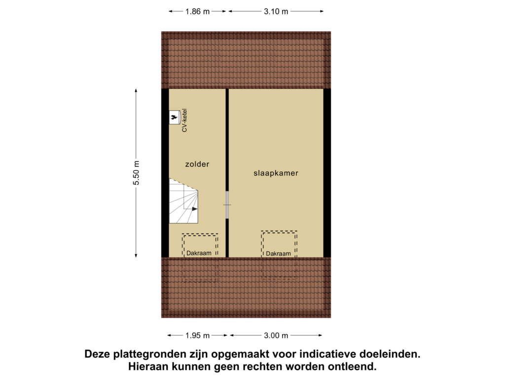 Bekijk plattegrond van 2e verdieping van Heuvelrijt 13