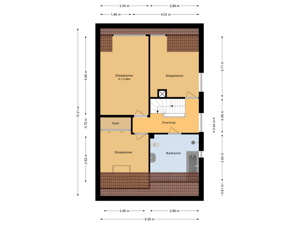 Bekijk plattegrond van Eerste verdieping van Oosteres 16