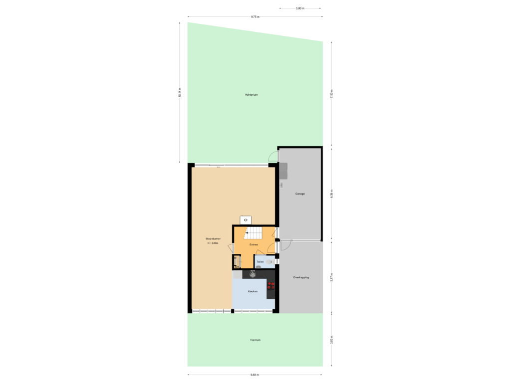 Bekijk plattegrond van Situatie van Oosteres 16