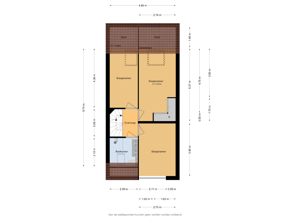 Bekijk plattegrond van 1e Verdieping van Kleefsehoek 29